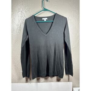 New York & Company Womens Black V-Neck Sweater100% Acrylic Size Small